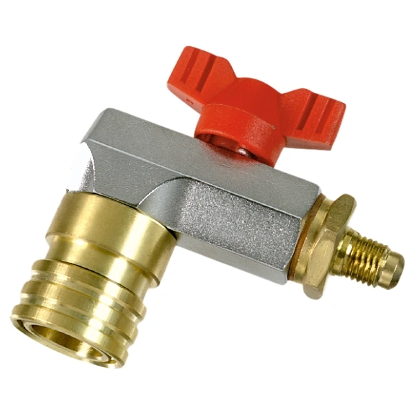 Refco CX-AUTO-R-1/4"SAE Fahrzeug Klima Servis Ventil Jak rot No:9881191