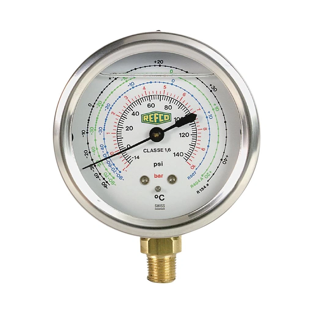 Refco MR-302-DS-R22 Hochdruck unten mit Anschluss Manometer No:7413020